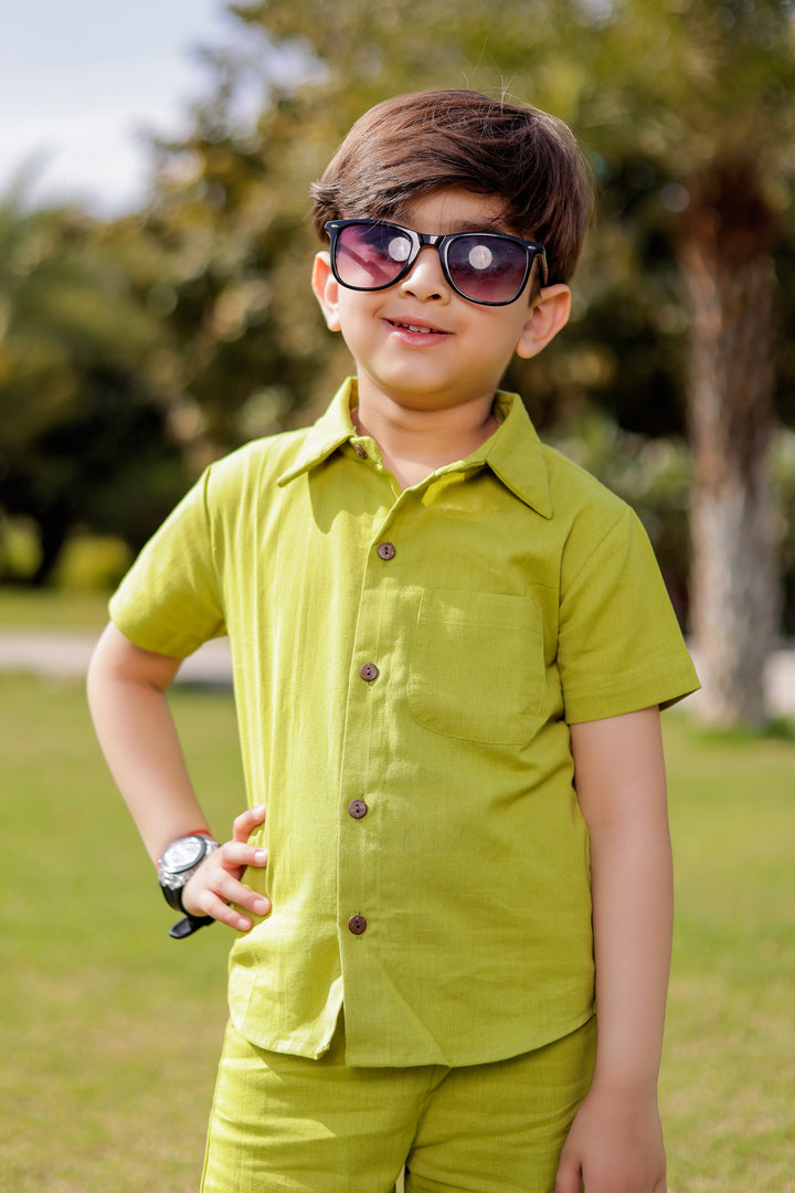 Boys Lime Green Co-Ord Set