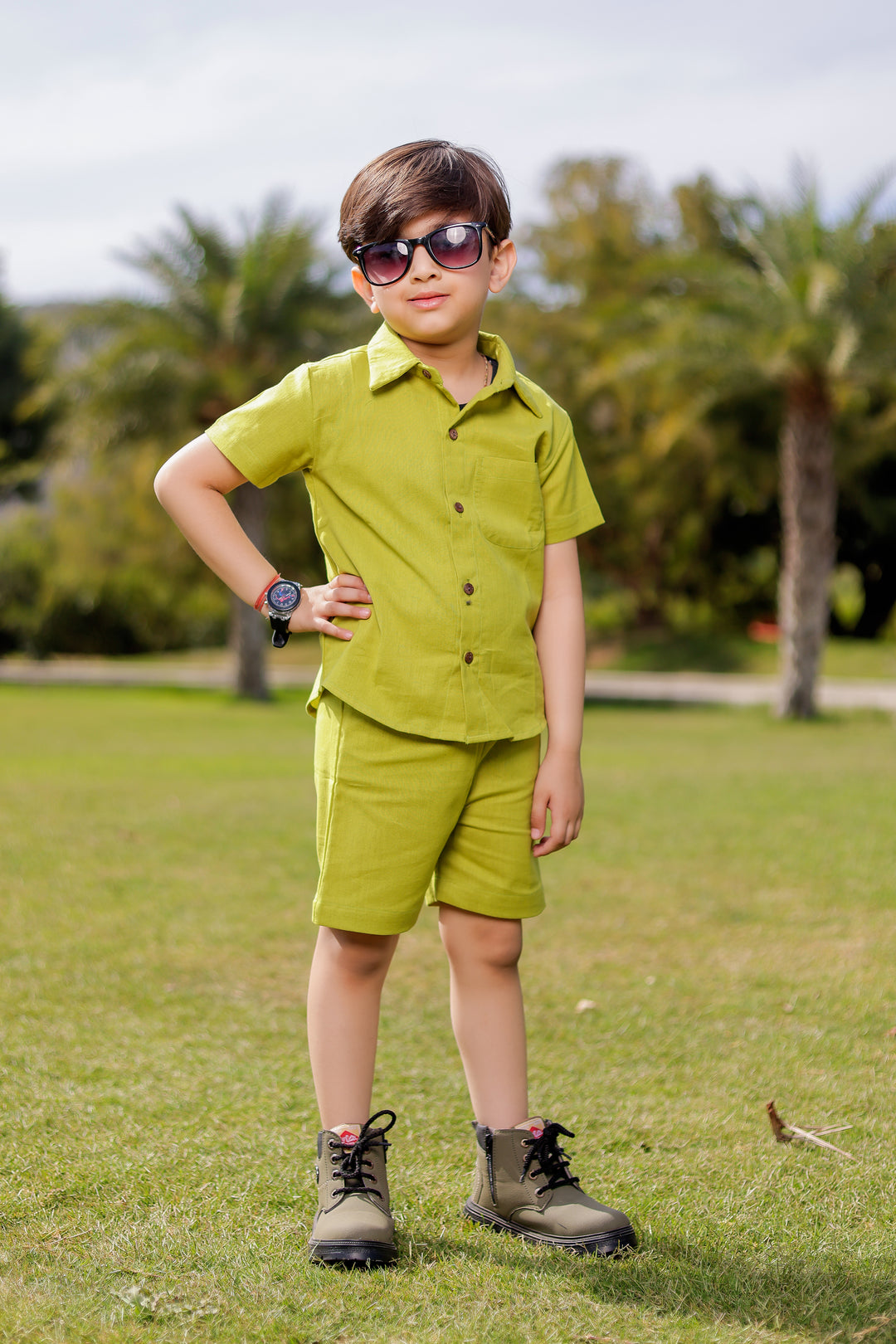 Boys Lime Green Co-Ord Set