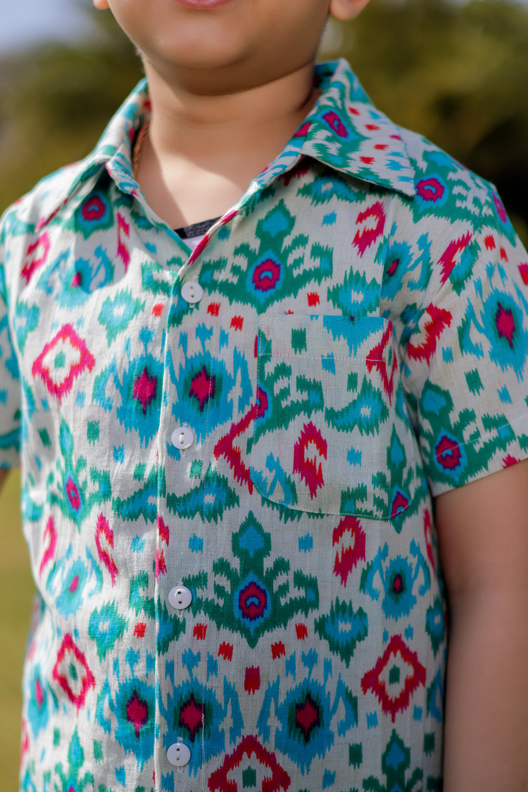 Boys Blue Ikat Co-Ord Set