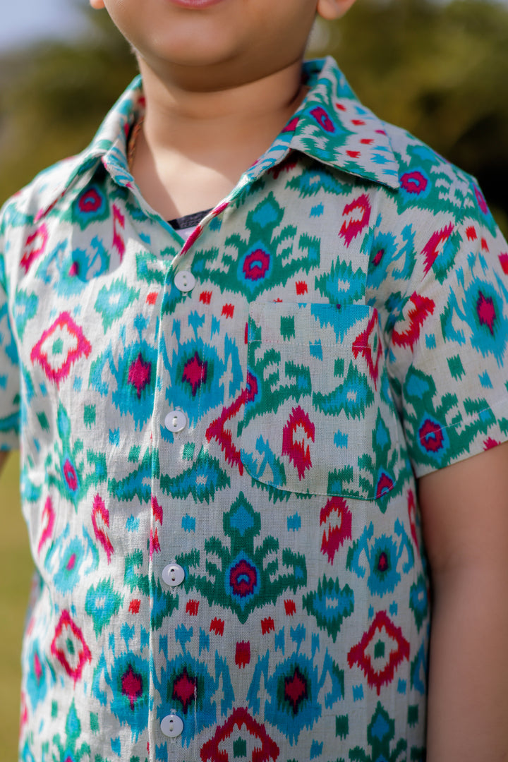 Boys Blue Ikat Co-Ord Set