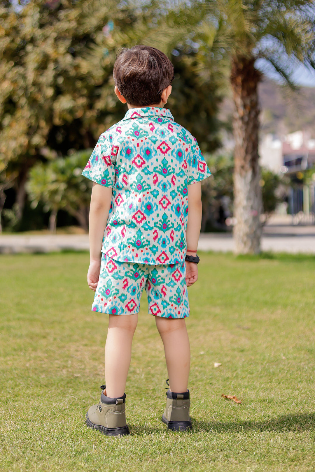 Boys Blue Ikat Co-Ord Set