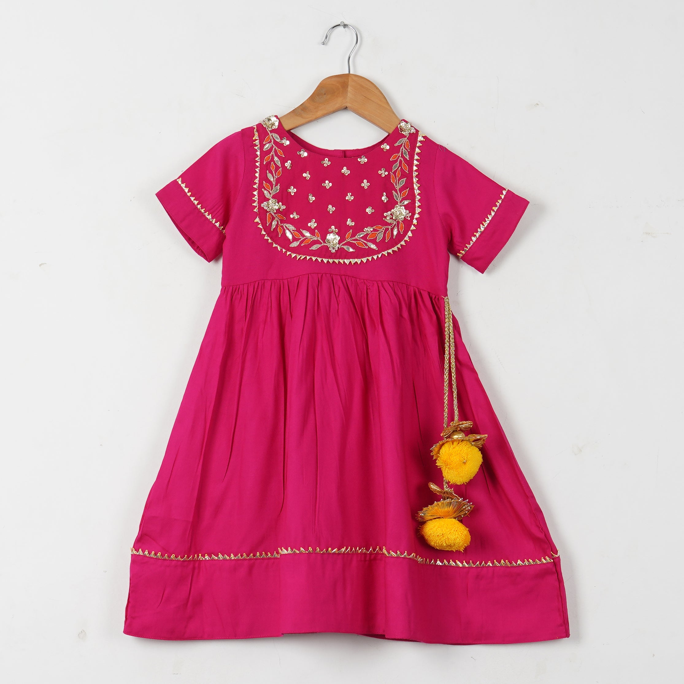 gota dress design Hot Pink Gota Dress Label DC