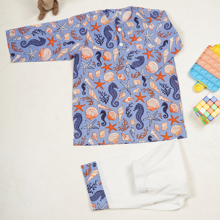 BLUE SEA WORLD NIGHT SUIT (SET OF 2)