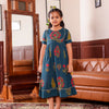 Teal Ankle Length Gota Dress