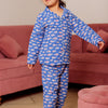Blue Fish Print Nightsuit