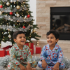 BLUE CHRISTMAS PRINT NIGHT SUIT (SET OF 2)