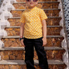 Boys Mango Yellow Half Sleeve Shirt