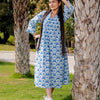 Women White Floral Pintuck Dress
