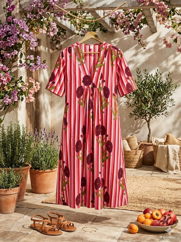 Women Pink Floral Dress