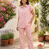 Women Pink Striped Co Ord Set