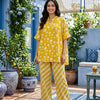 Women Yellow Muslin Co Ord Set