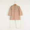 Off White Gold Print Kurta with Off White Pajama